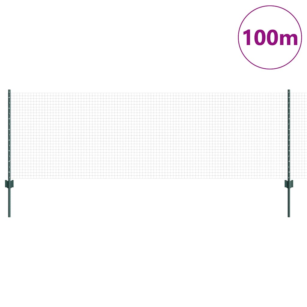 Zavarena žičana ograda s postom 100 x 0,8 m Zelena Mreža