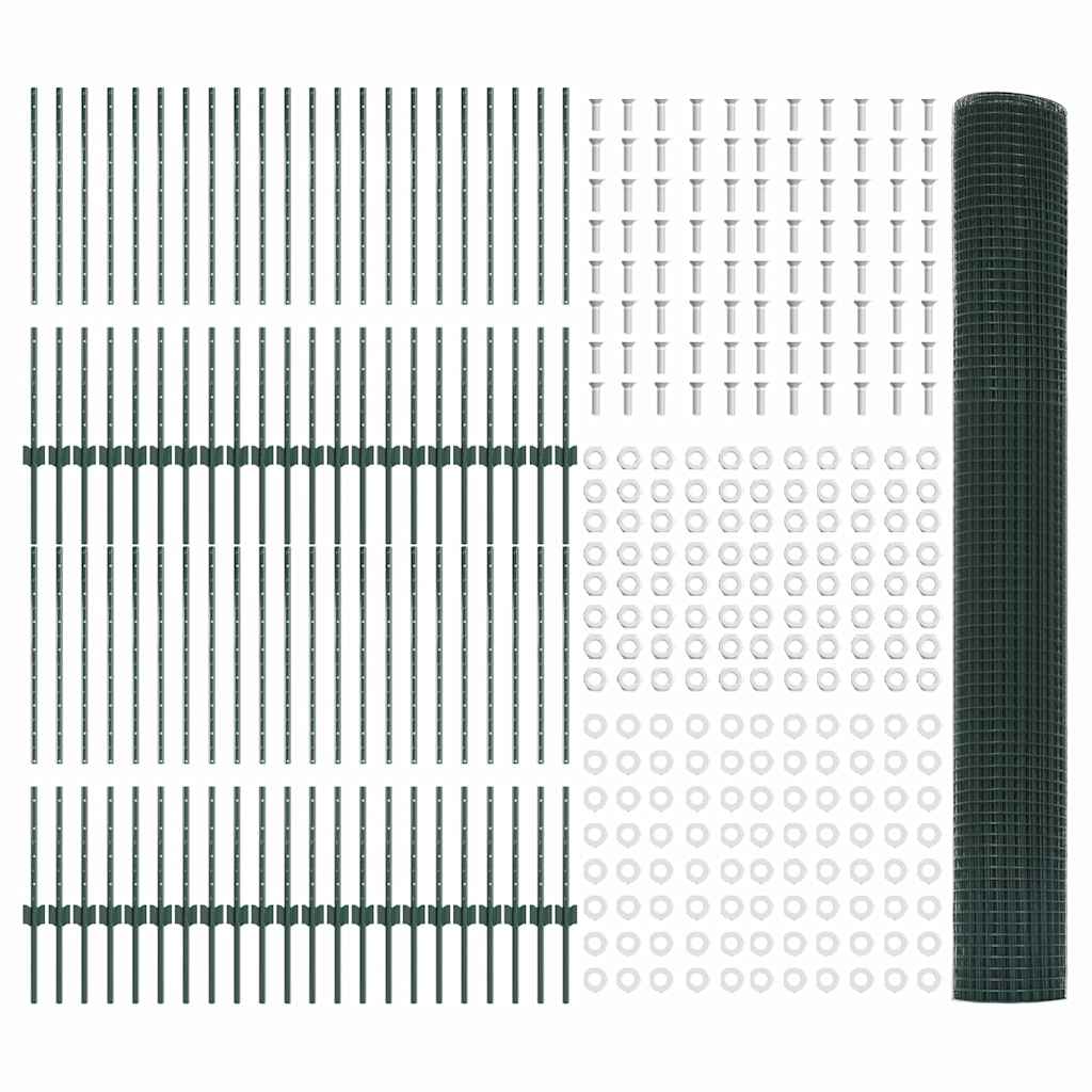 Zavarena žičana ograda s postom 100 x 1 m Čelik premazan PVC-om