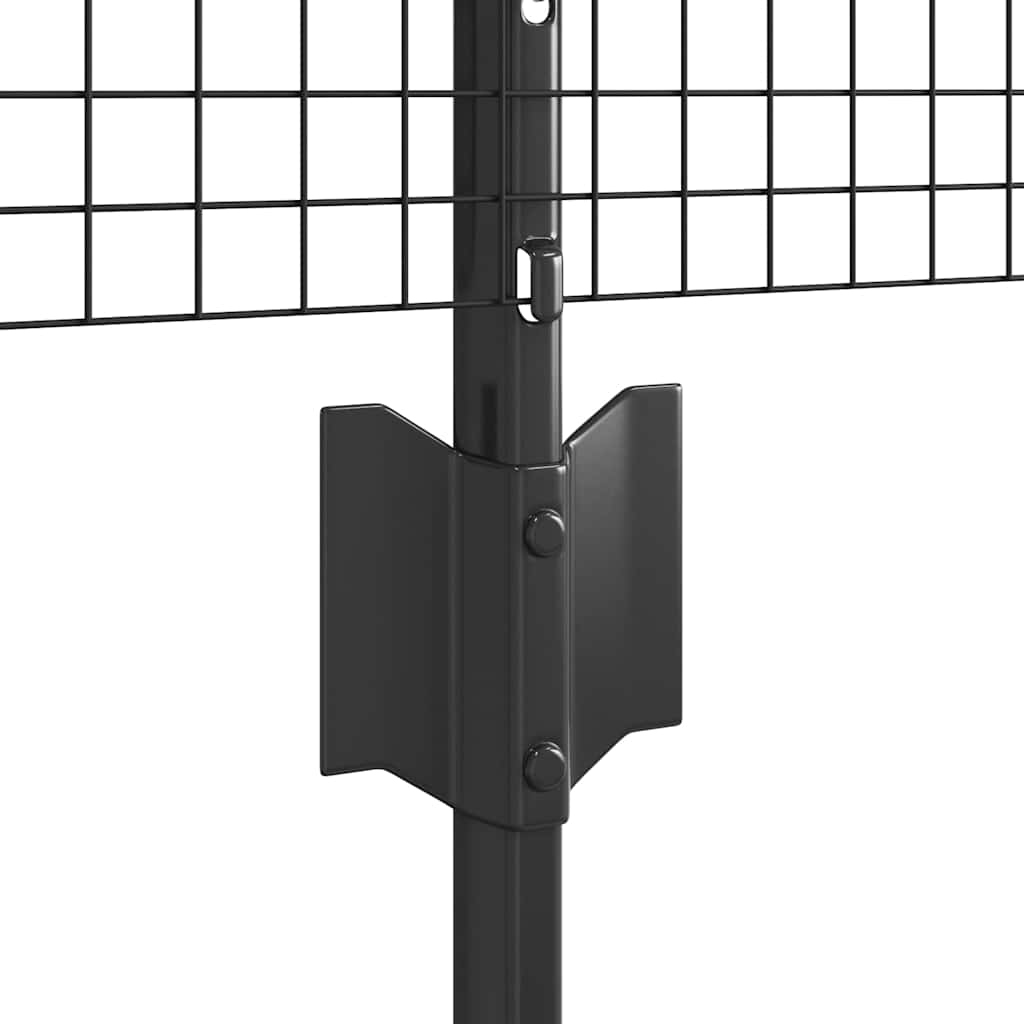 Zavarena žičana ograda s postom 10 x 0,6 m Siva Mreža