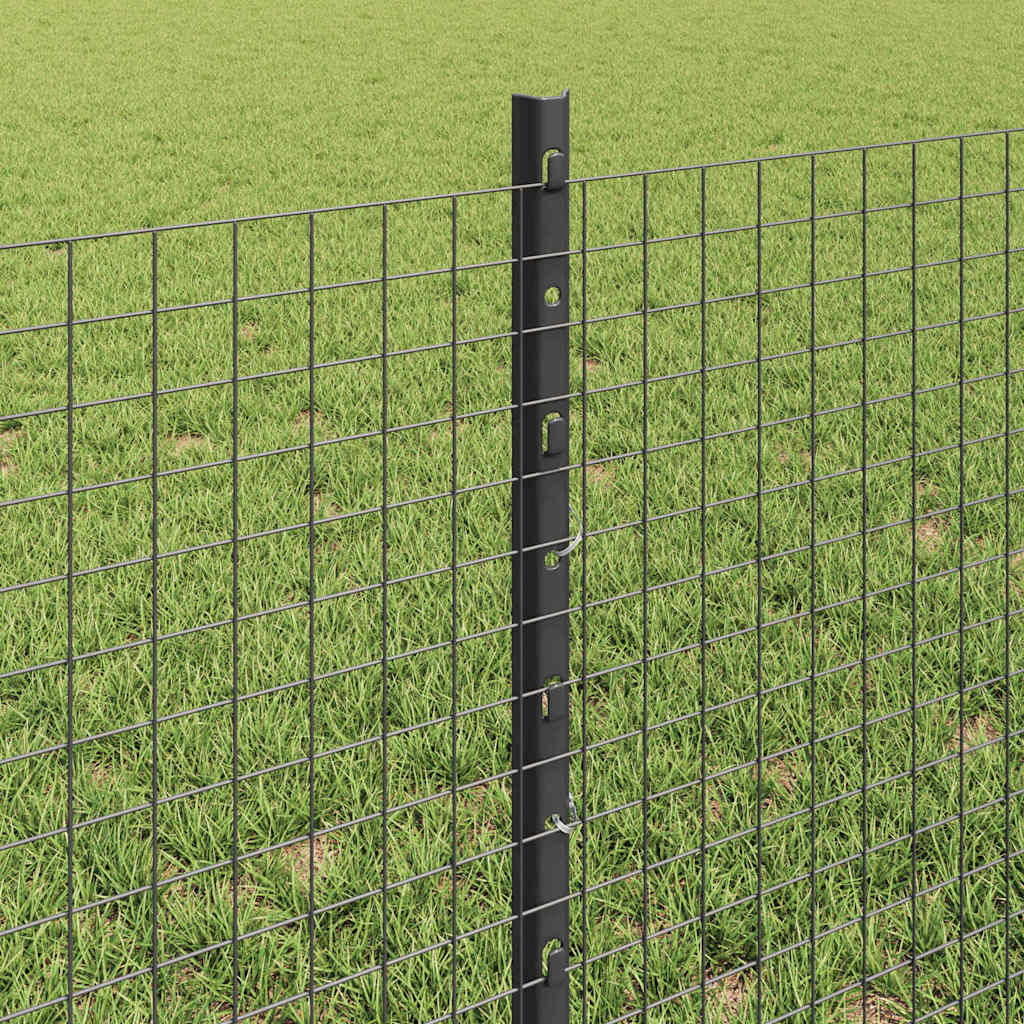 Zavarena žičana ograda s postom 10 x 0,6 m Siva Mreža