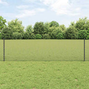 Zavarena žičana ograda s postom 25 x 0,6 m Siva Mreža