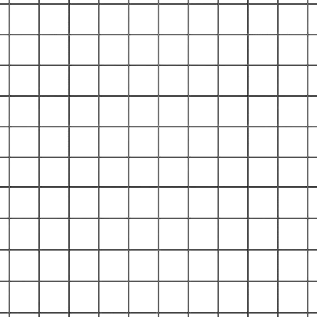Zavarena žičana ograda s postom 25 x 0,6 m Siva Mreža