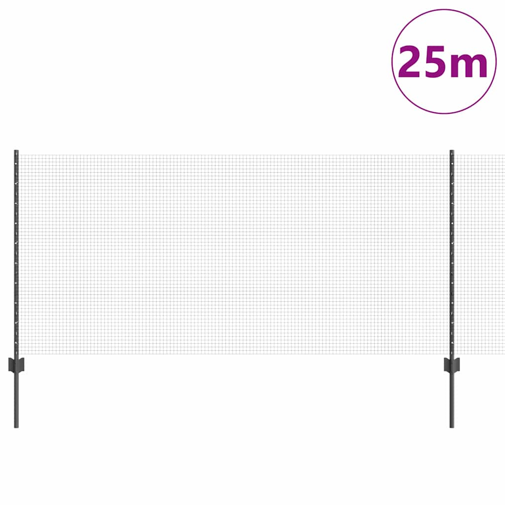 Zavarena žičana ograda s postom 25 x 1 m (Š x V)