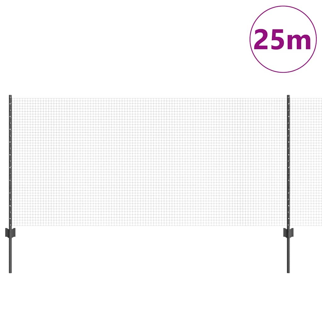 Zavarena žičana ograda s postom 25 x 1 m (Š x V)