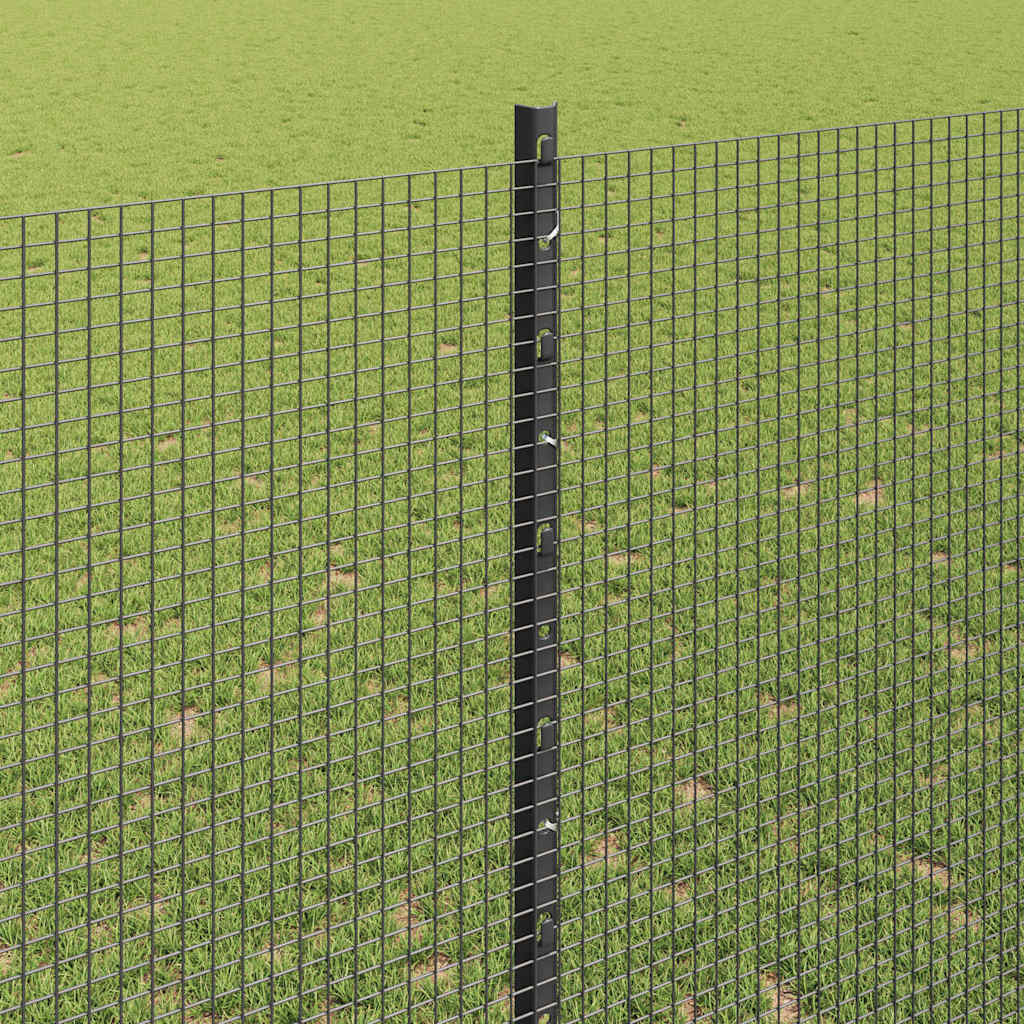 Zavarena žičana ograda s postom 25 x 1,4 m Siva Mreža