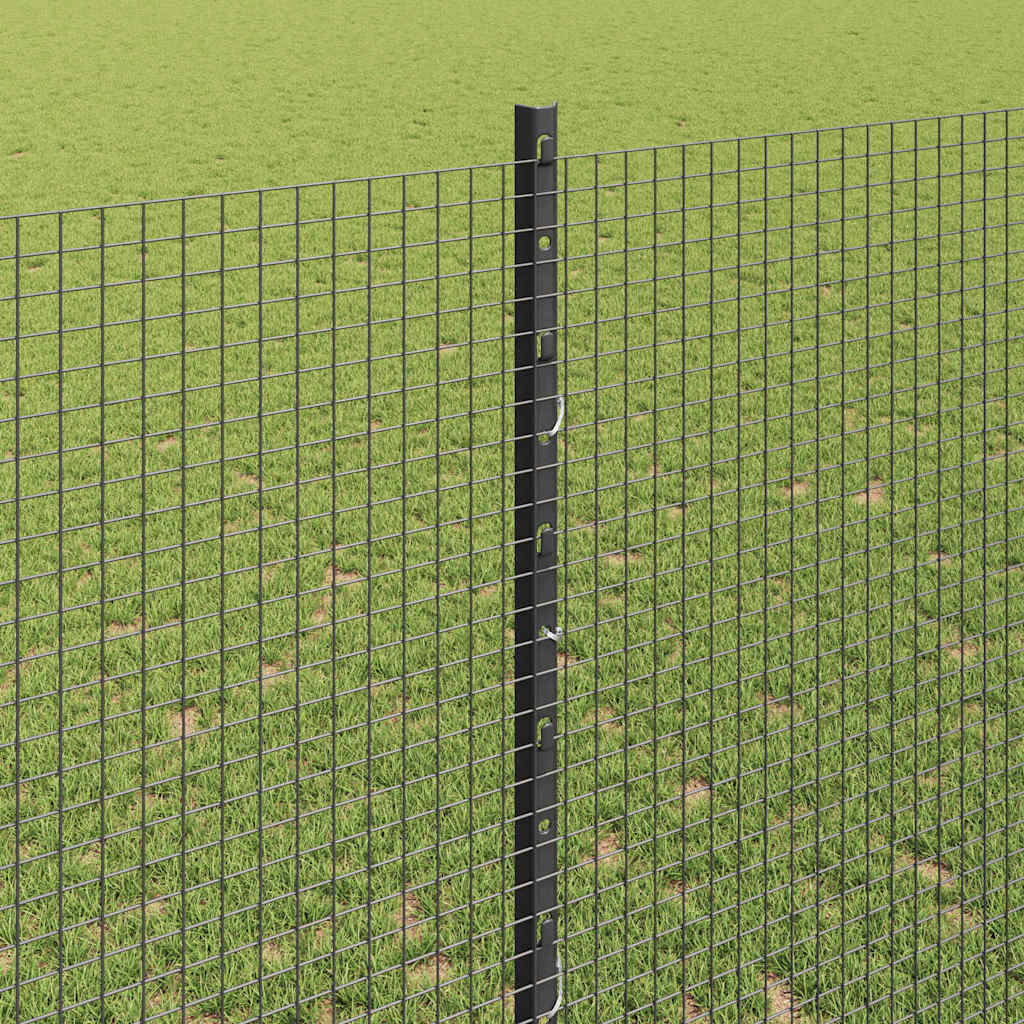 Zavarena žičana ograda s postom 25 x 1,4 m Siva Mreža