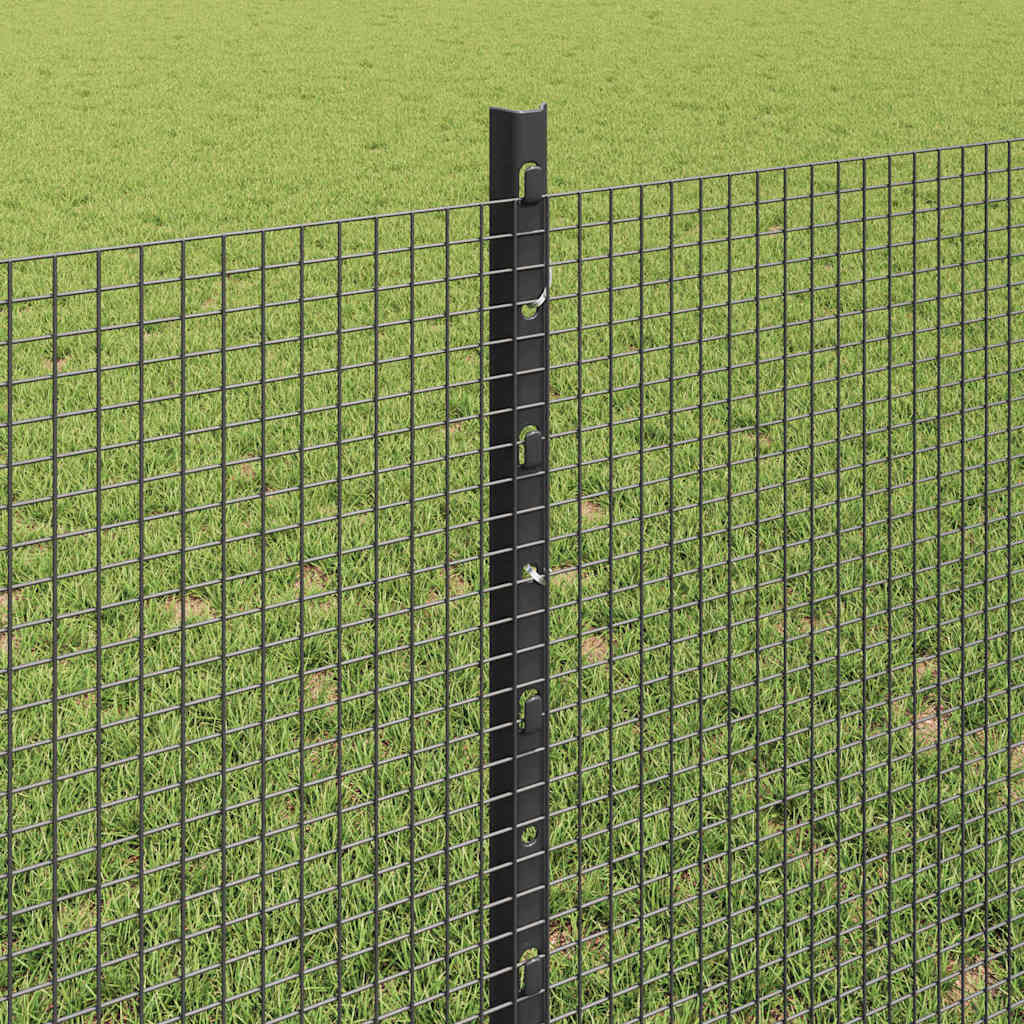 Zavarena žičana ograda s postom 50 x 0,8 m Siva Mreža