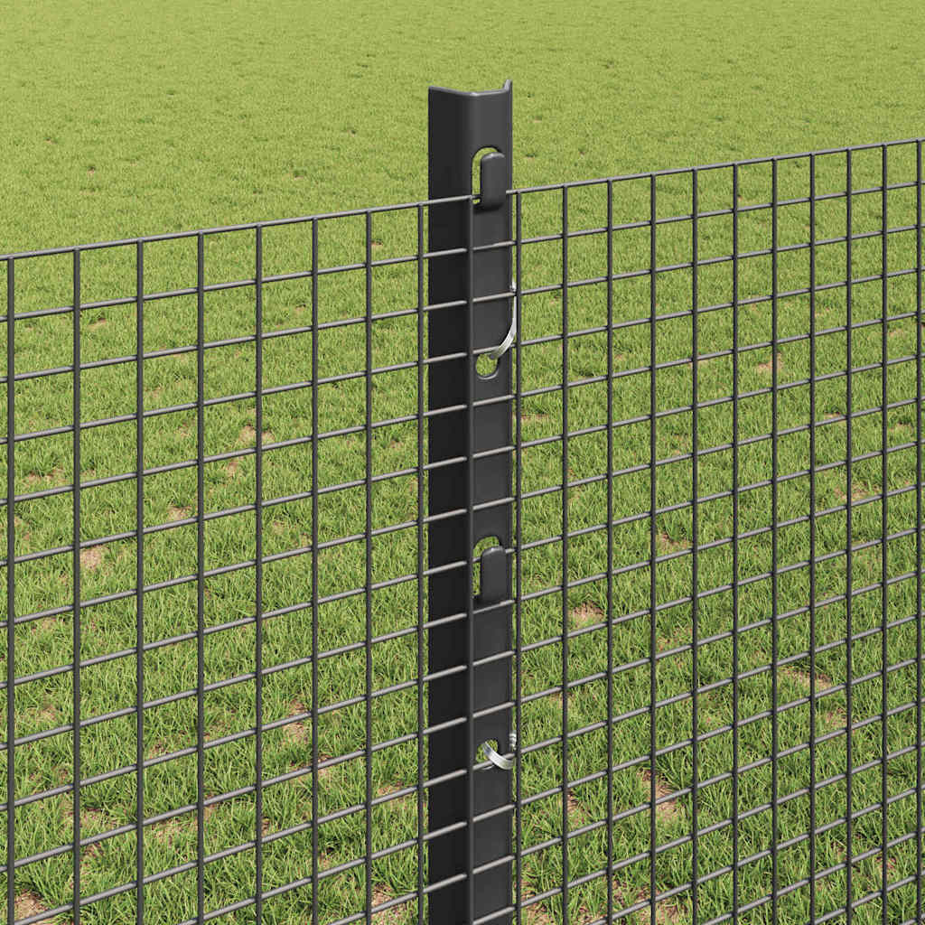 Zavarena žičana ograda s postom 50 x 1,2 m Siva Mreža