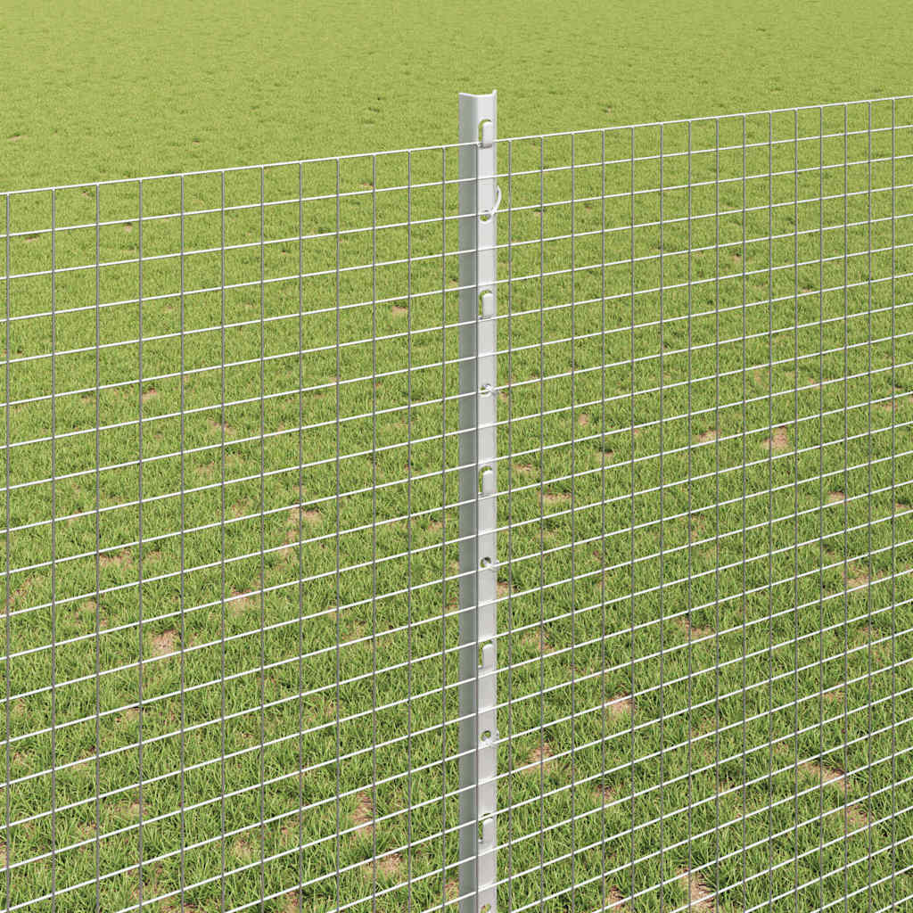 Zavarena žičana ograda s postom 50 x 1,4 m Siva Mreža