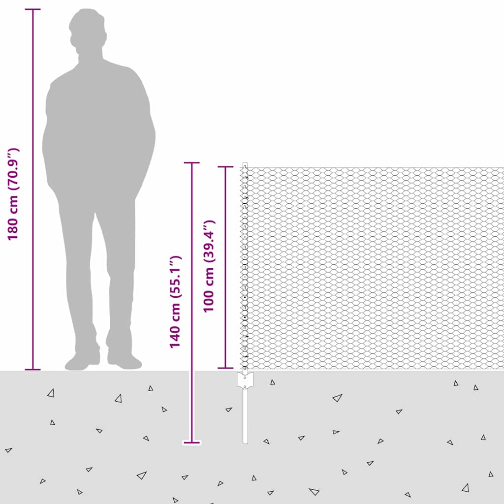 Zavarena žičana ograda 10 x 1 m (Š x V) Čelik premazan PVC-om