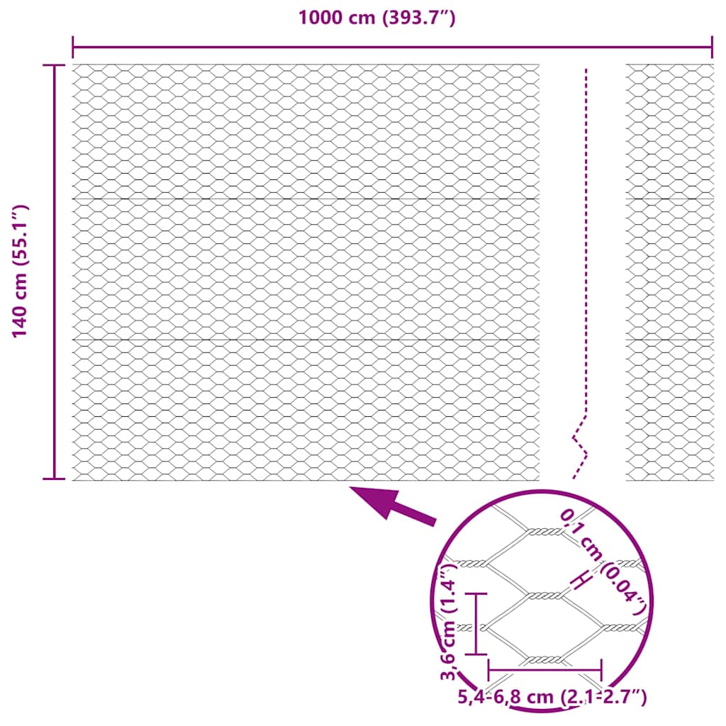 Zavarena žičana ograda 10 x 1,4 m (Š x V) Čelik premazan PVC-om
