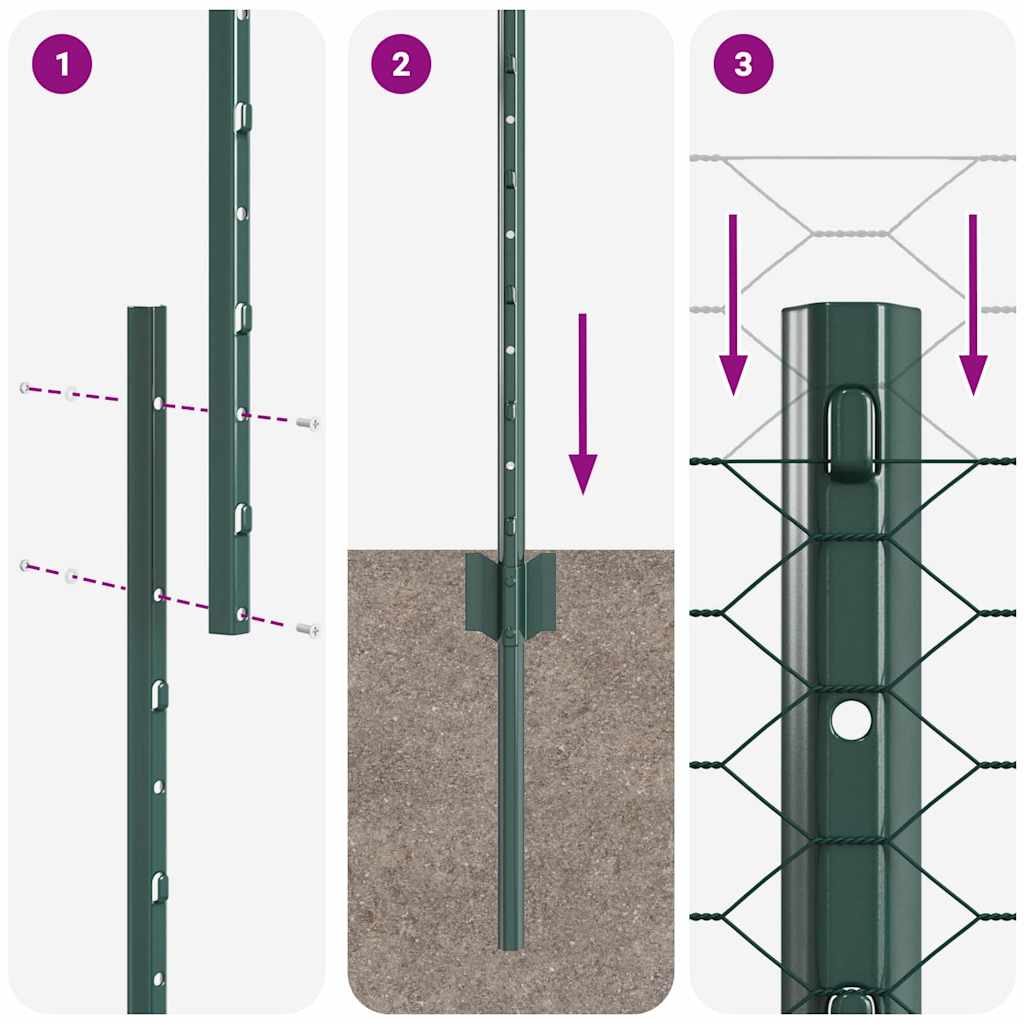 Zavarena žičana ograda 10 x 1,6 m (Š x V) Čelik premazan PVC-om
