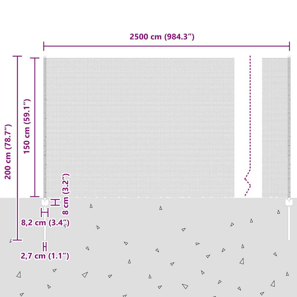 Zavarena žičana ograda 25 x 1,5 m (Š x V) Čelik premazan PVC-om