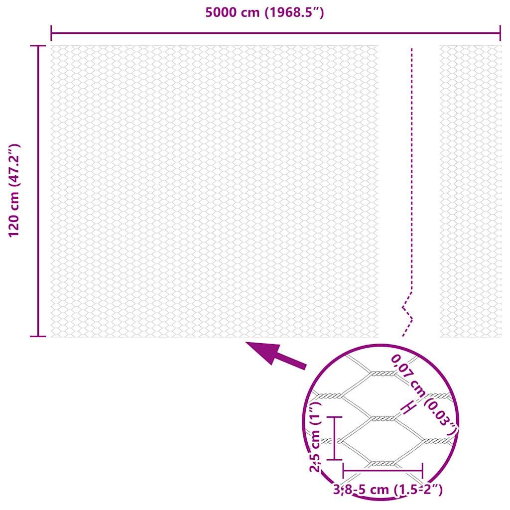 Zavarena žičana ograda 50 x 1,2 m (Š x V) Čelik premazan PVC-om
