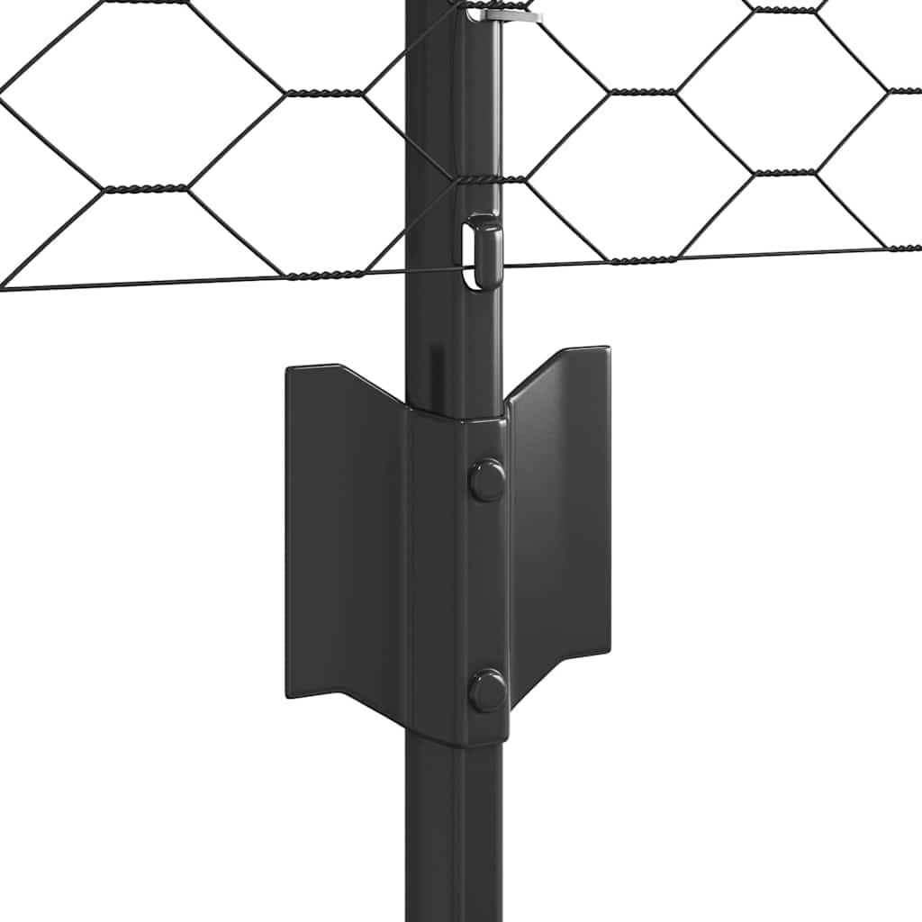 Zavarena žičana ograda 10 x 0,5 m (Š x V) Čelik premazan PVC-om
