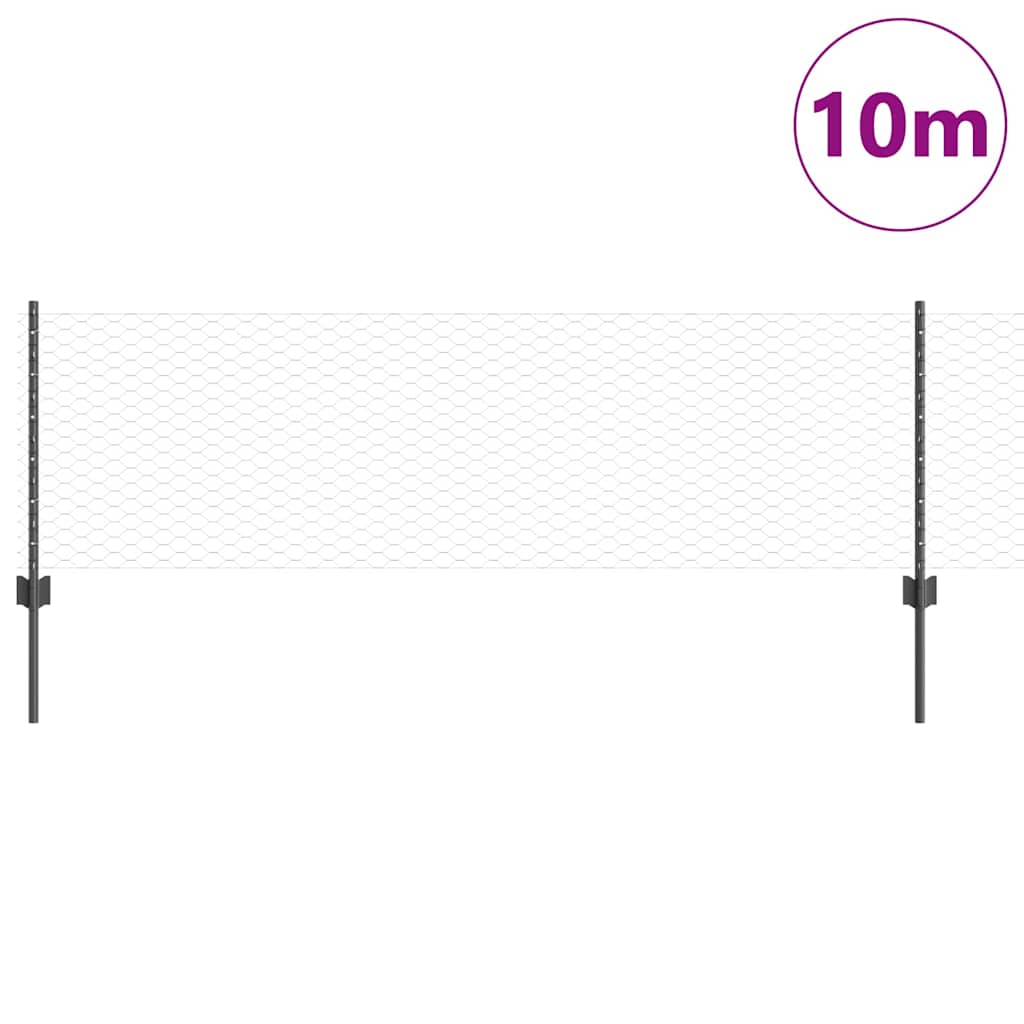 Zavarena žičana ograda 10 x 0,6 m (Š x V) Čelik premazan PVC-om