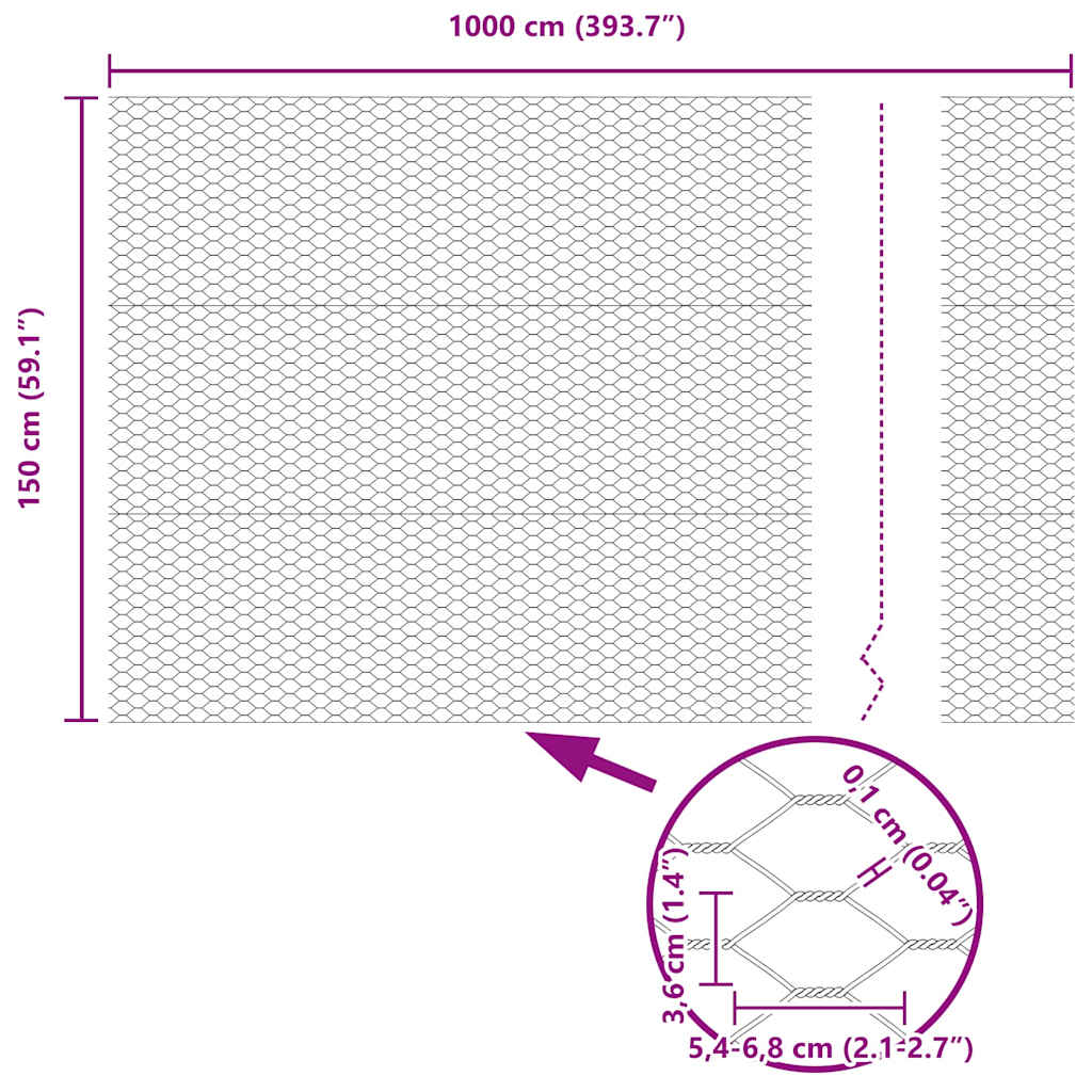 Zavarena žičana ograda 10 x 1,5 m (Š x V) Čelik premazan PVC-om