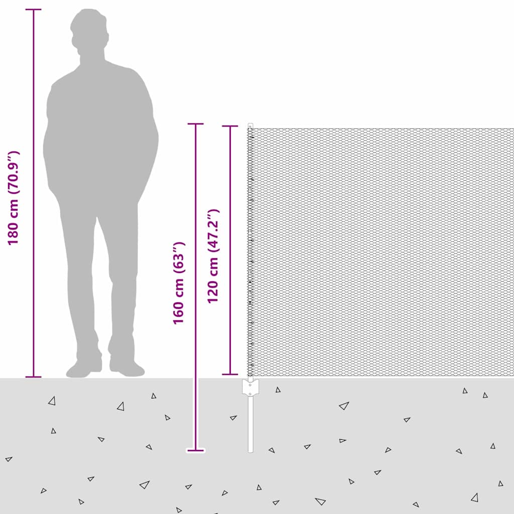 Zavarena žičana ograda 25 x 1,2 m (Š x V) Čelik premazan PVC-om