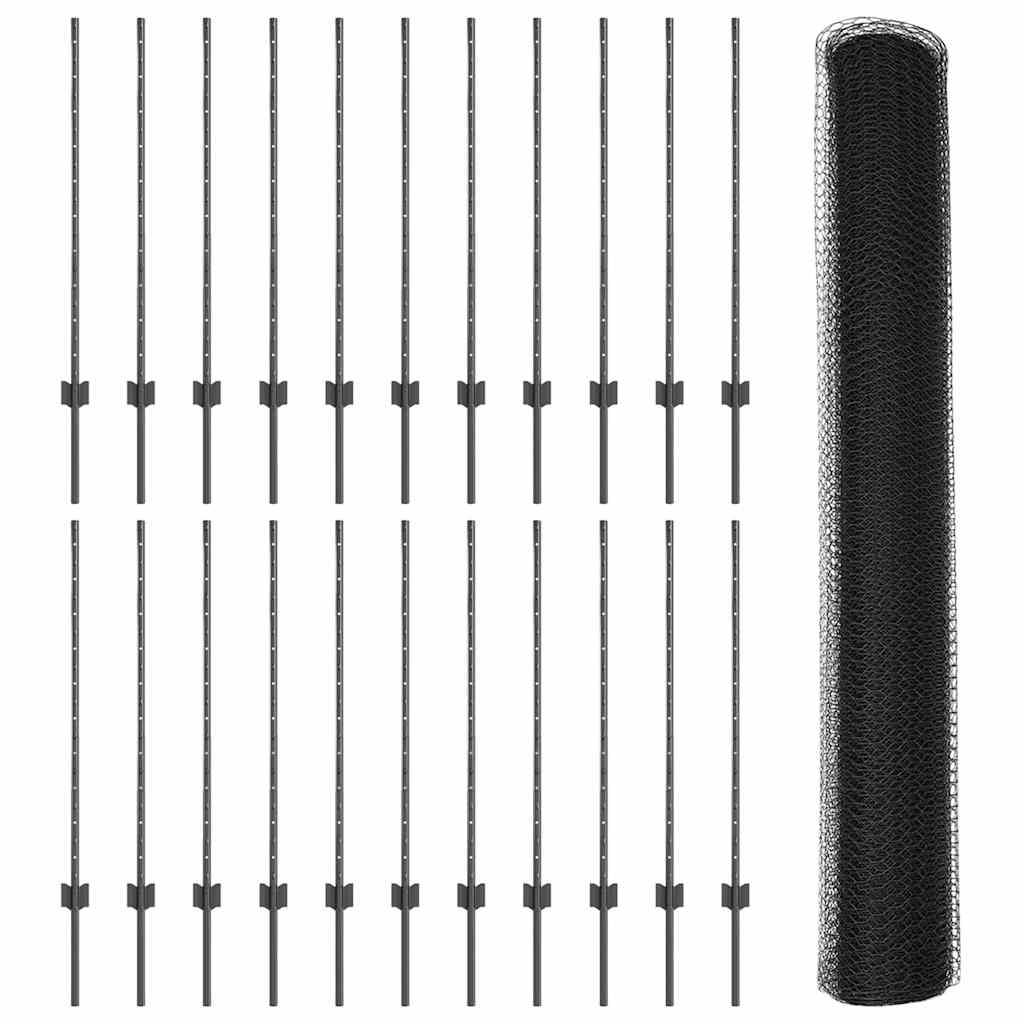 Zavarena žičana ograda 50 x 1 m (Š x V) Čelik premazan PVC-om