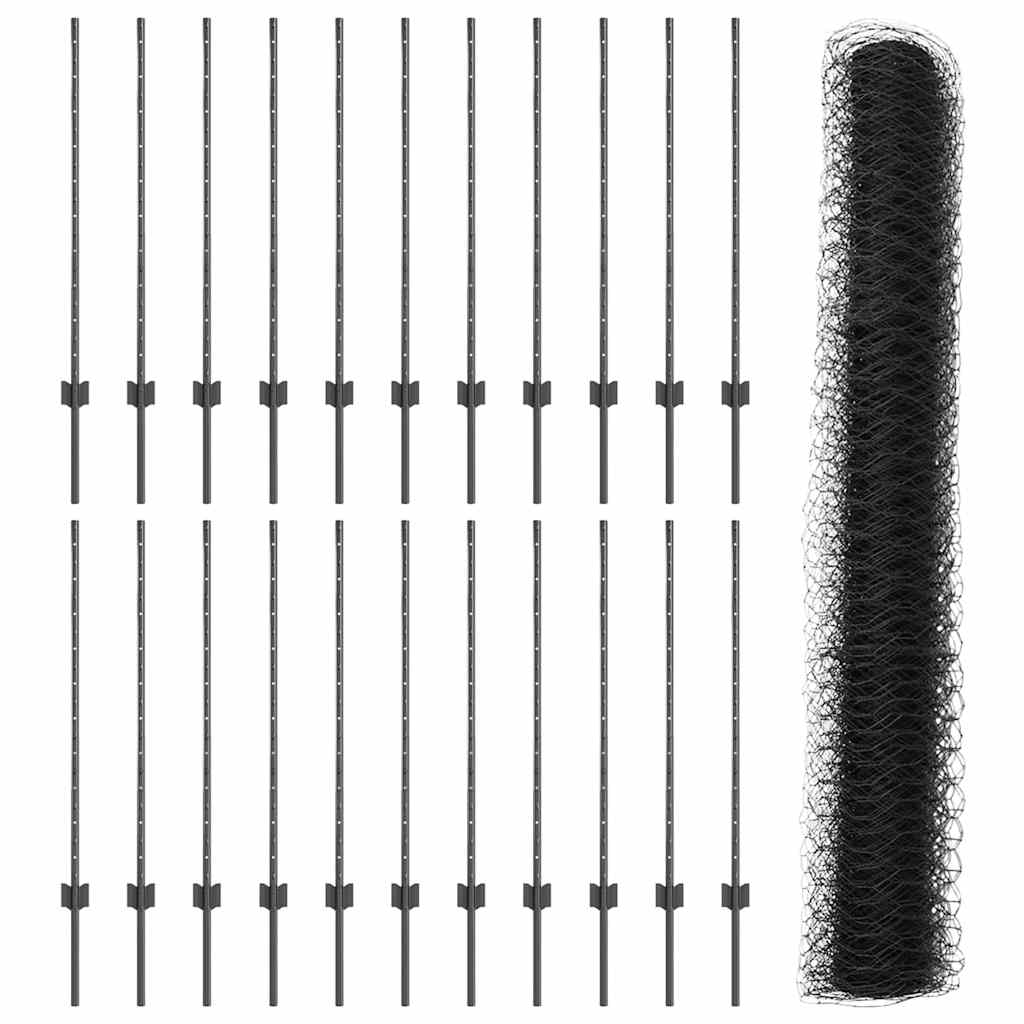 Zavarena žičana ograda 50 x 1 m (Š x V) Čelik premazan PVC-om