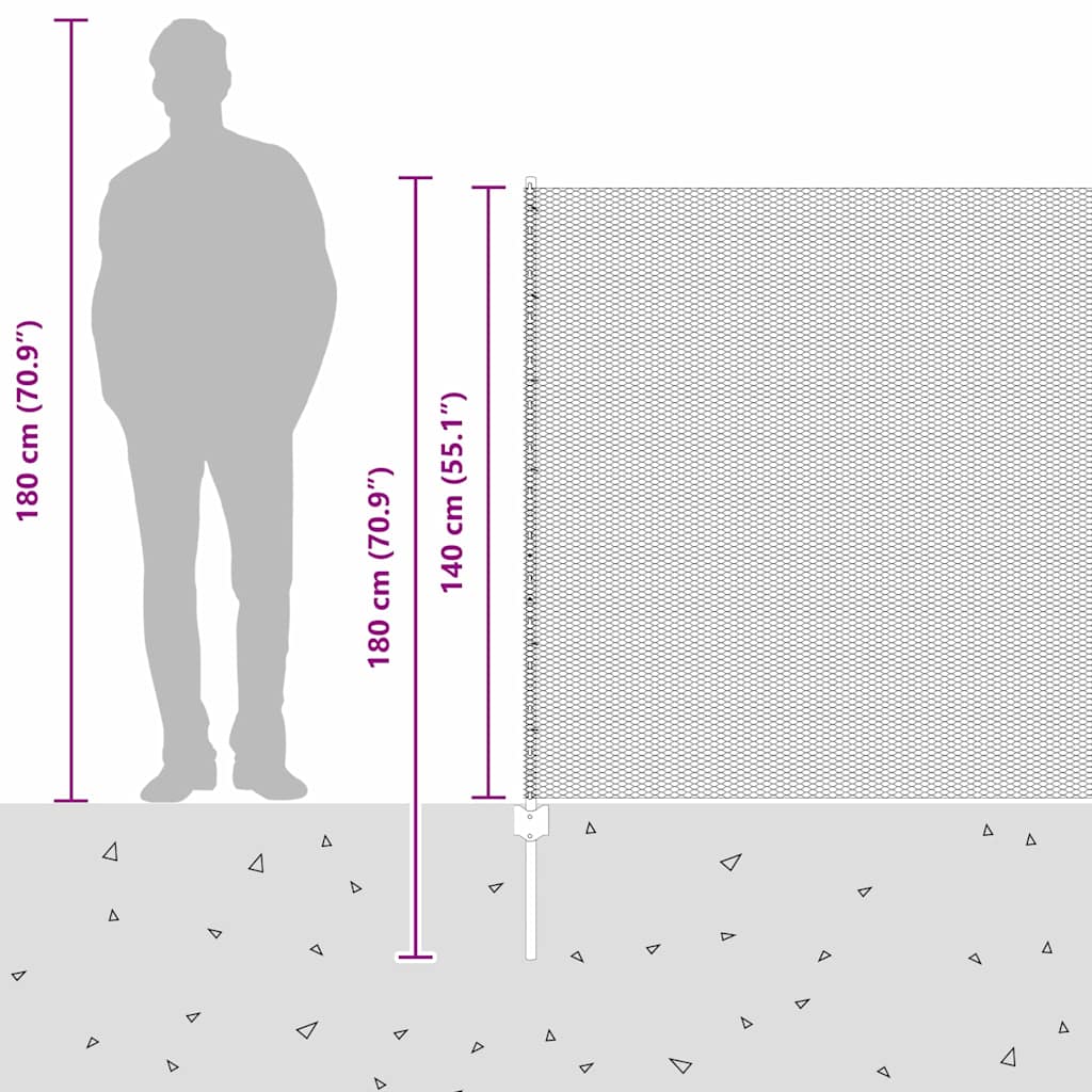 Zavarena žičana ograda 50 x 1,4 m (Š x V) Čelik premazan PVC-om