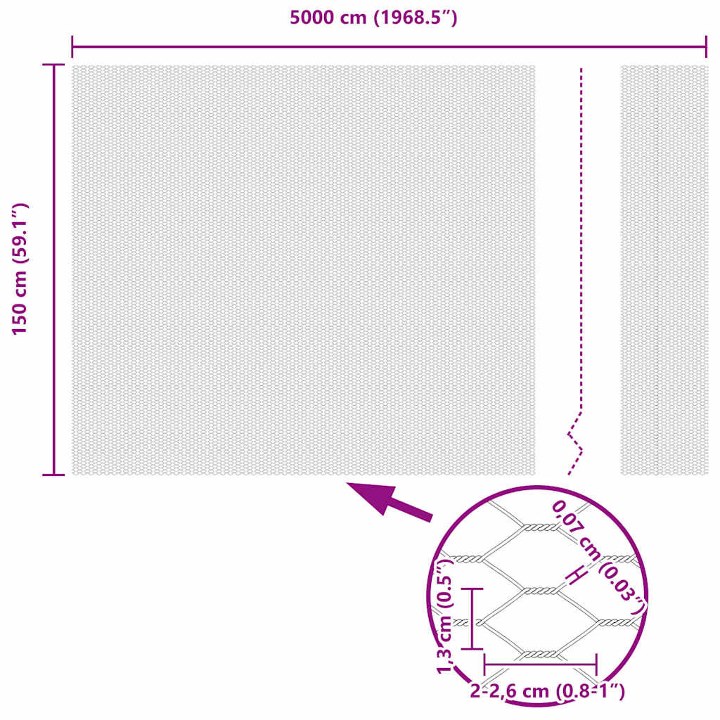 Zavarena žičana ograda 50 x 1,5 m (Š x V) Čelik premazan PVC-om