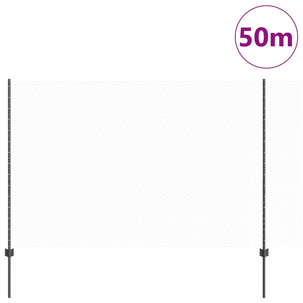 Zavarena žičana ograda 50 x 1,6 m (Š x V) Čelik premazan PVC-om