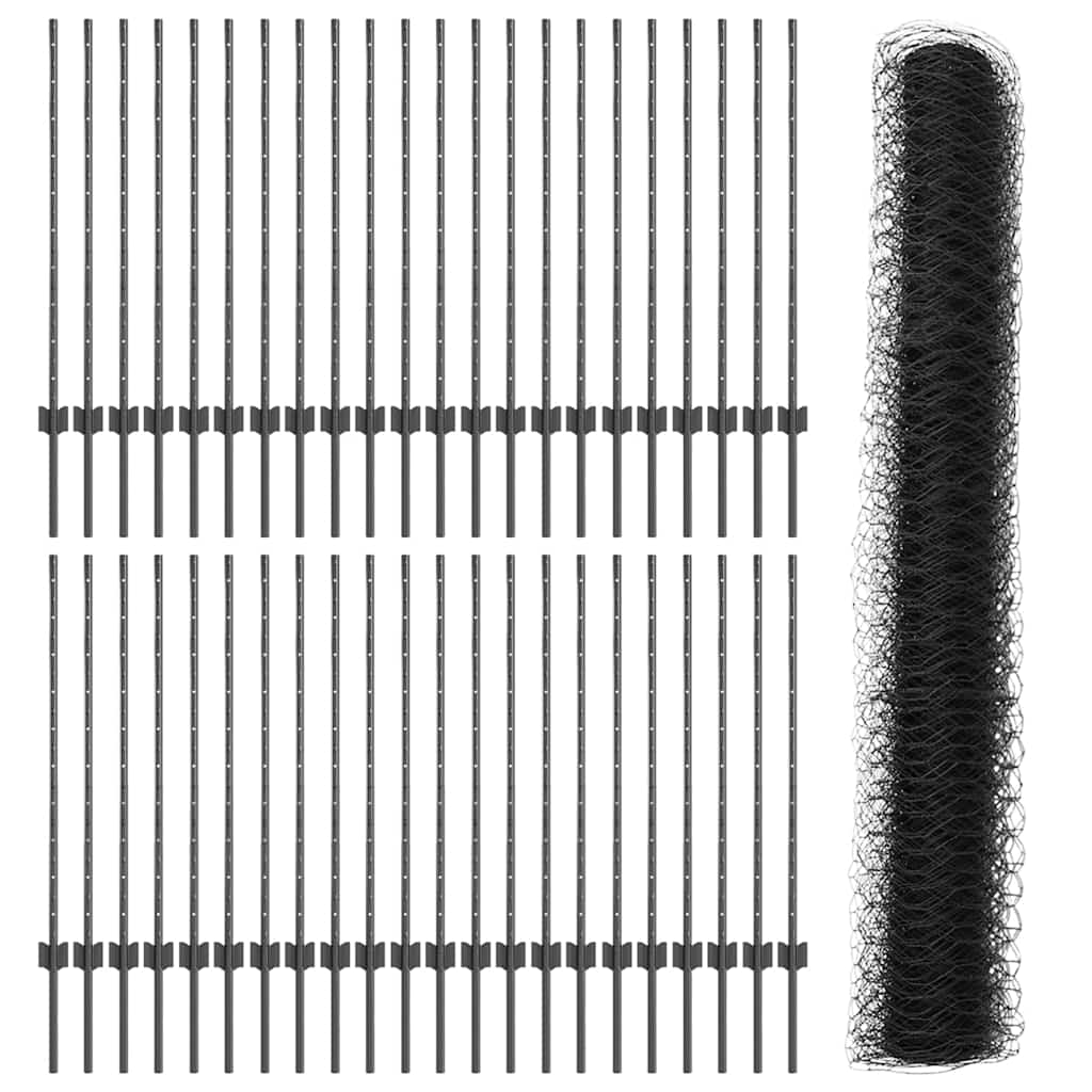 Zavarena žičana ograda 100 x 1 m (Š x V) Čelik premazan PVC-om