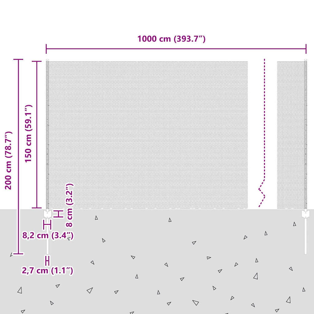 Zavarena žičana ograda 10 x 1,5 m (Š x V) Vruće pocinčani čelik