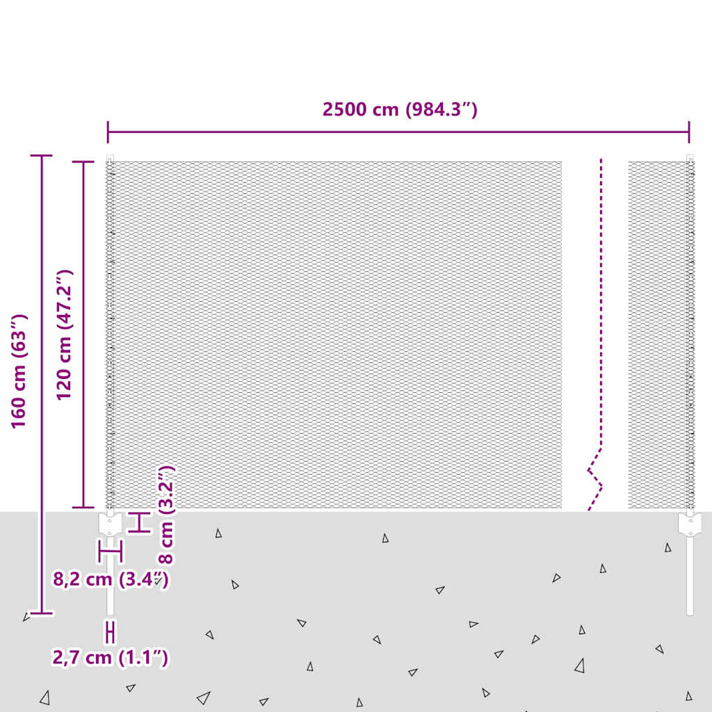 Zavarena žičana ograda 25 x 1,2 m (Š x V) Vruće pocinčani čelik