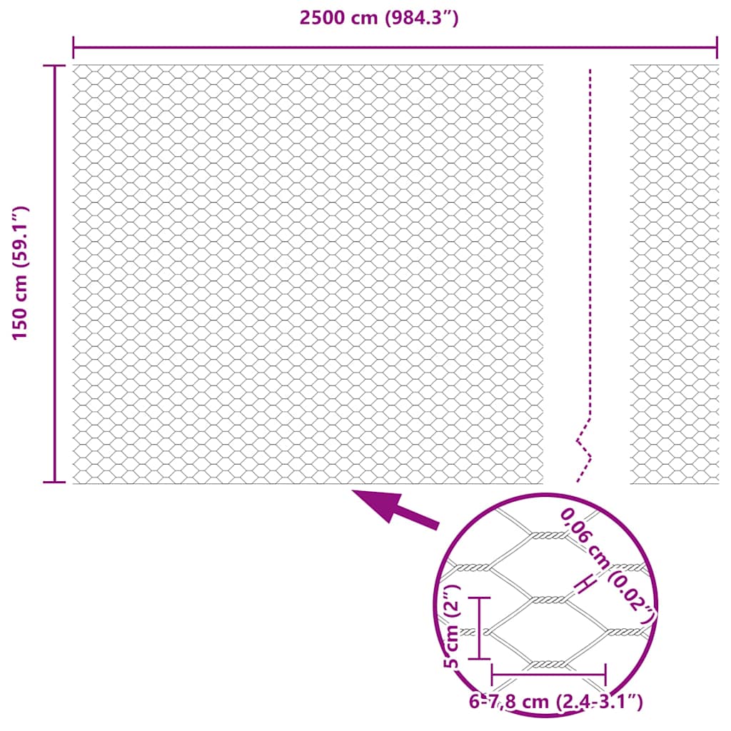 Zavarena žičana ograda 25 x 1,5 m (Š x V) Vruće pocinčani čelik