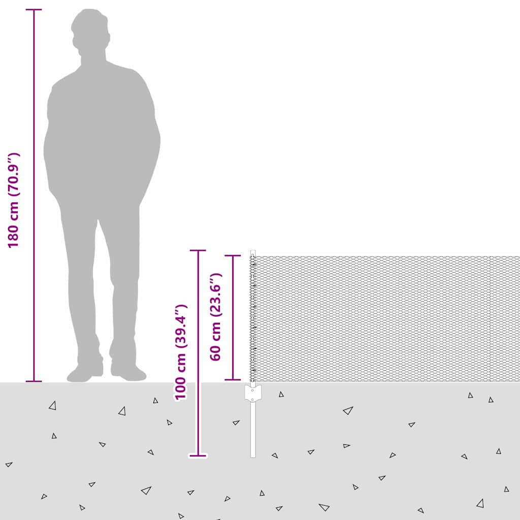 Zavarena žičana ograda 50 x 0,6 m (Š x V) Vruće pocinčani čelik