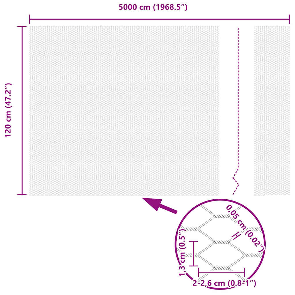 Zavarena žičana ograda 50 x 1,2 m (Š x V) Vruće pocinčani čelik