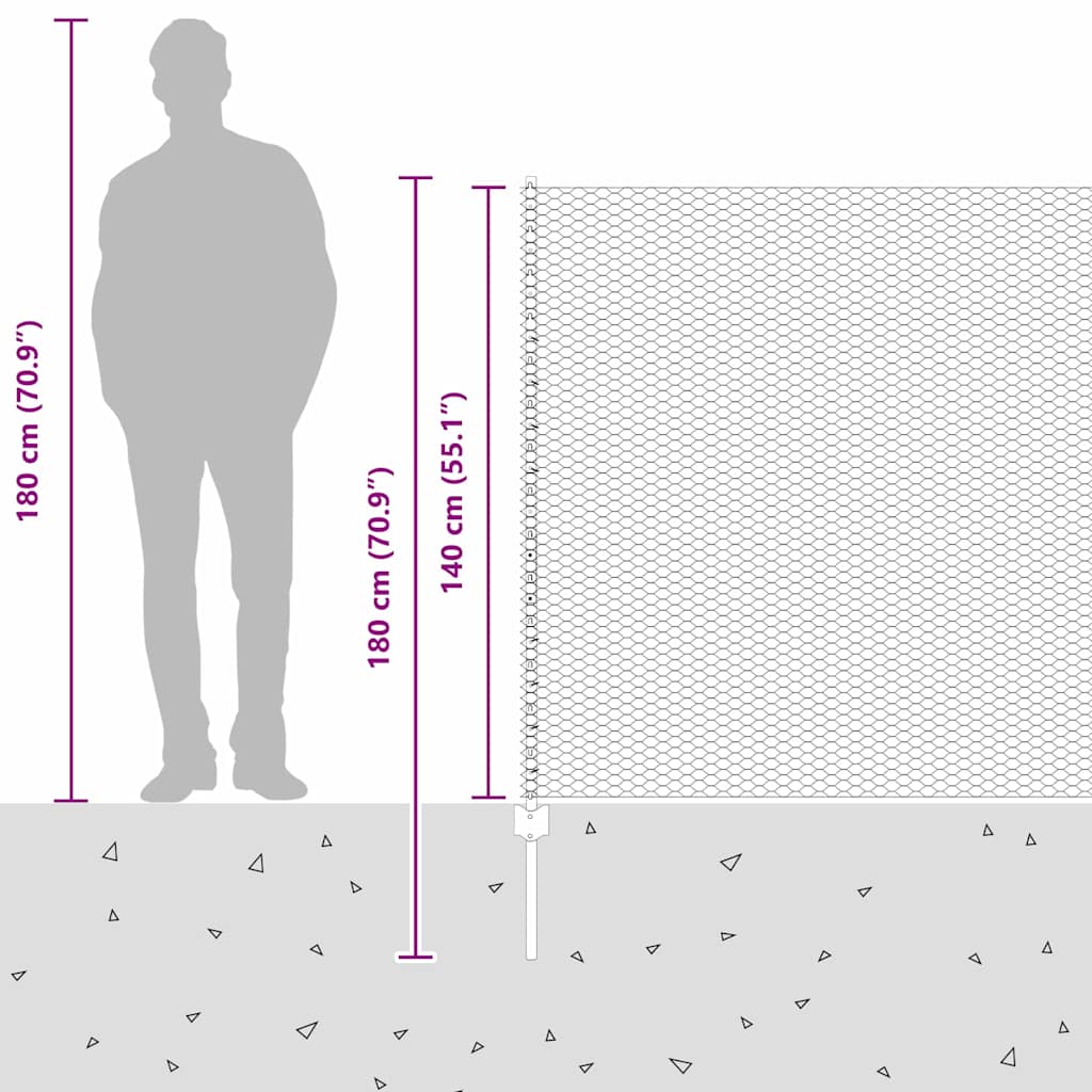 Zavarena žičana ograda 50 x 1,4 m (Š x V) Vruće pocinčani čelik