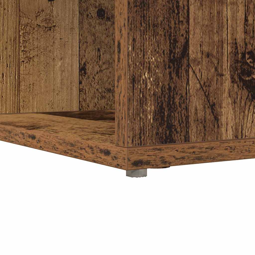 Kutni stol s policom Staro drvo 101,5 x 149,5 x 149,5 cm