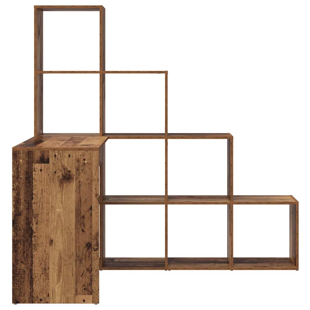 Kutni stol s policom Staro drvo 101,5 x 149,5 x 149,5 cm