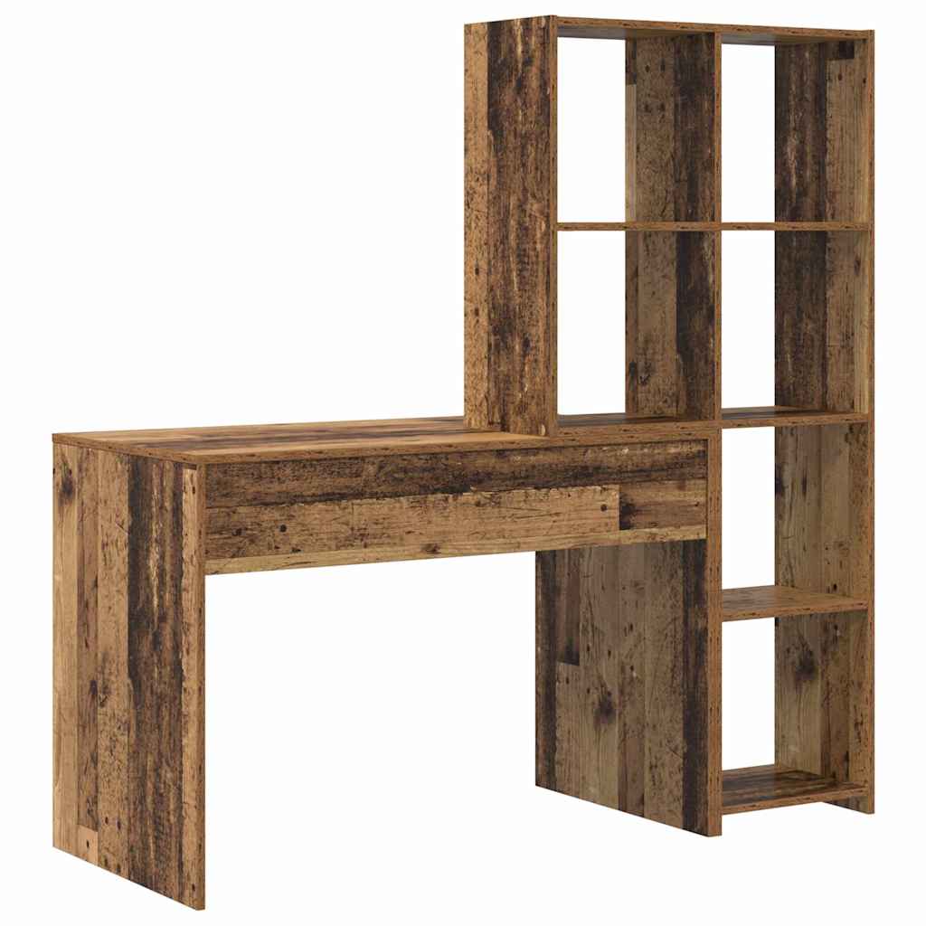 Stol s policom Staro drvo 138,5 x 55 x 143 cm Konstruirano drvo