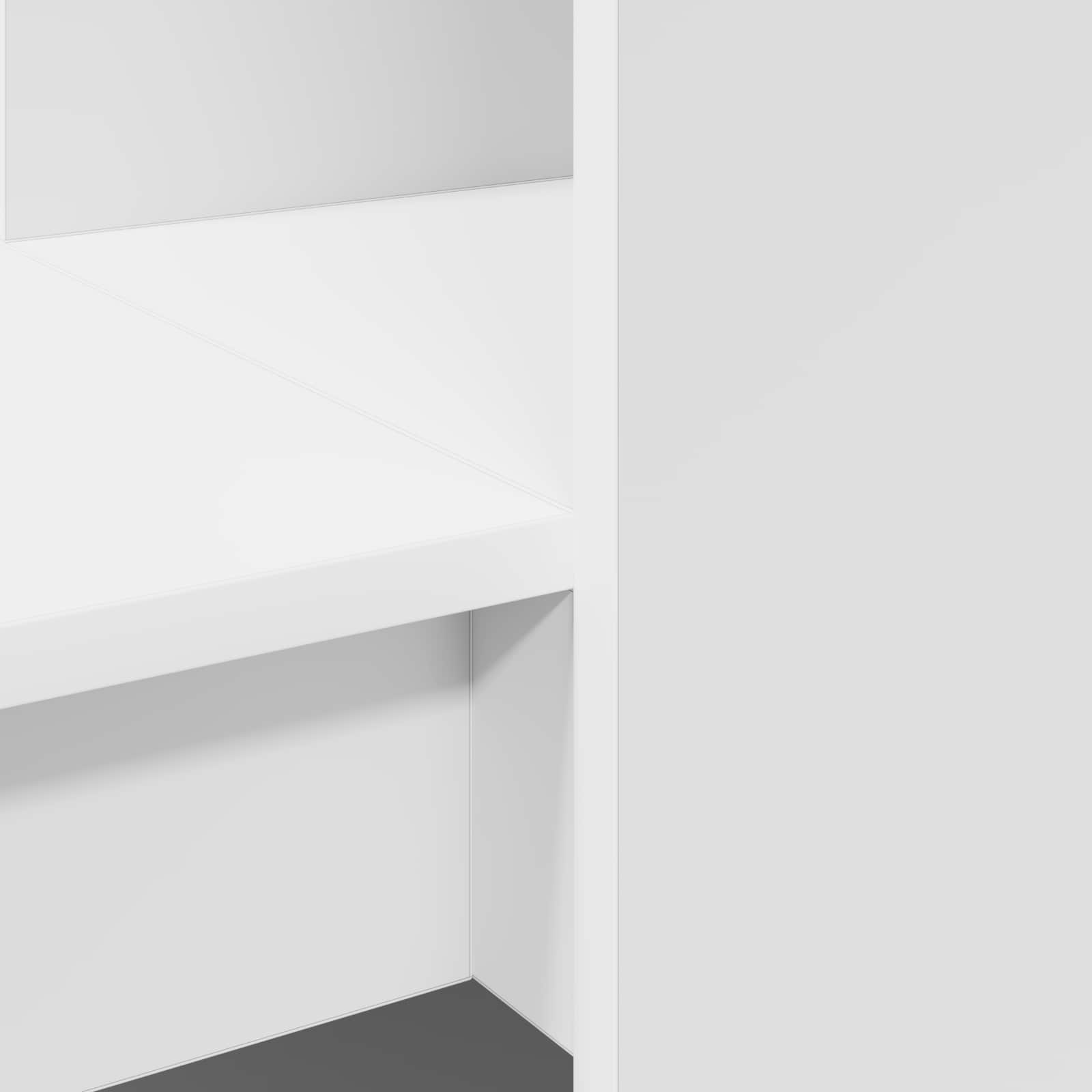 Stol s policom Bijelo 122 x 67 x 145 cm Konstruirano drvo