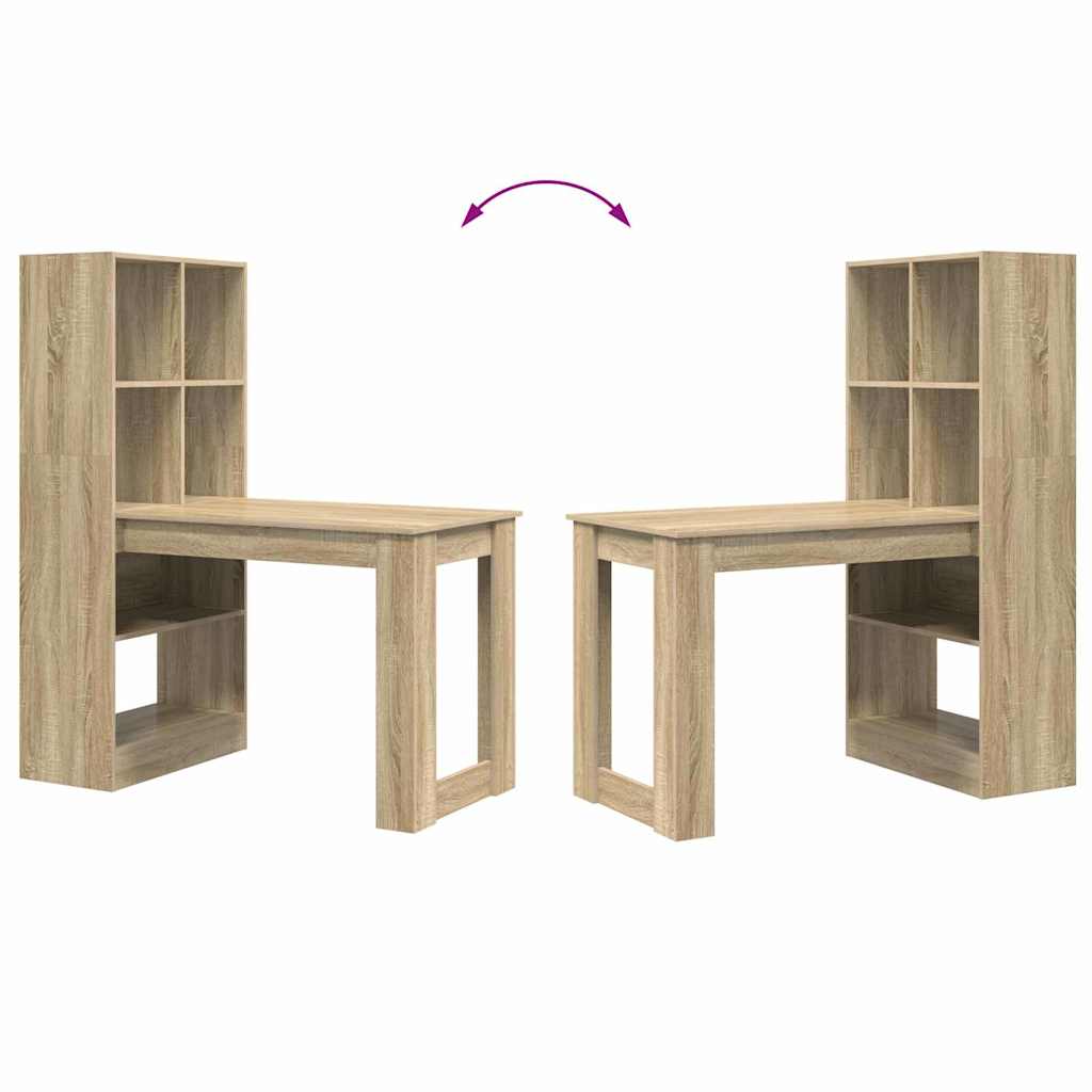 Stol s policom Sonoma hrast 122 x 67 x 145 cm Konstruirano drvo