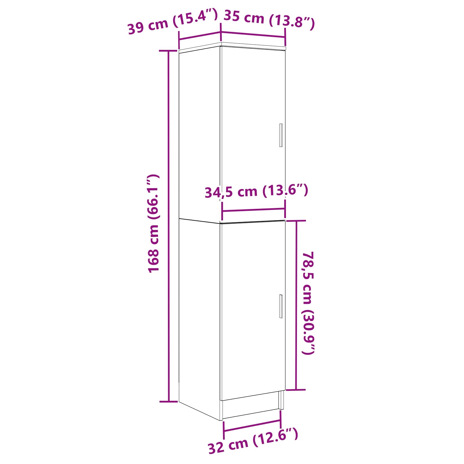 Stol 2 pcs Dimljeni hrast