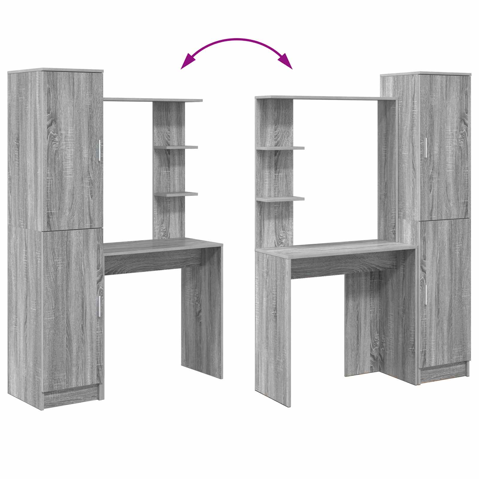 Stol 2 pcs Siva Sonoma