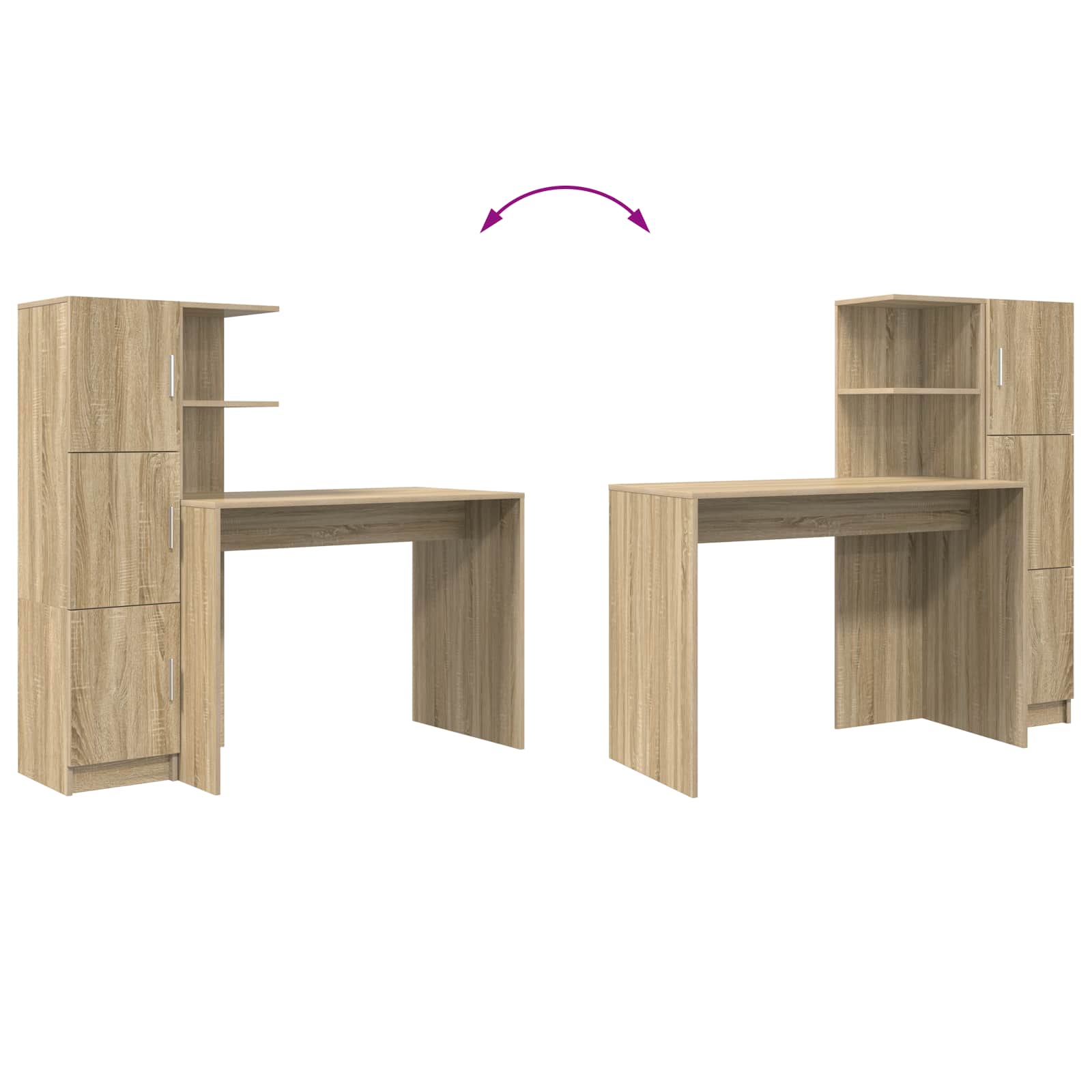 Stol 2 pcs Sonoma hrast