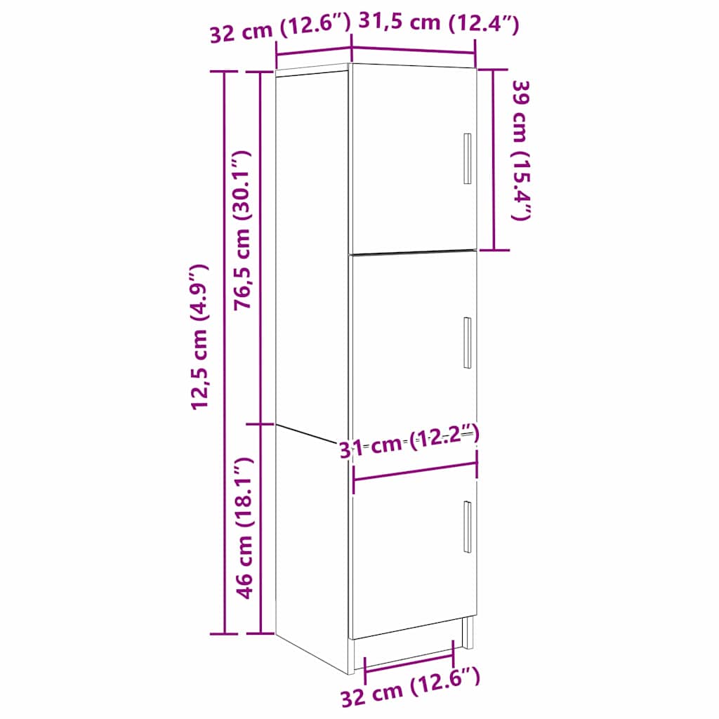 Stol 2 pcs Siva Sonoma