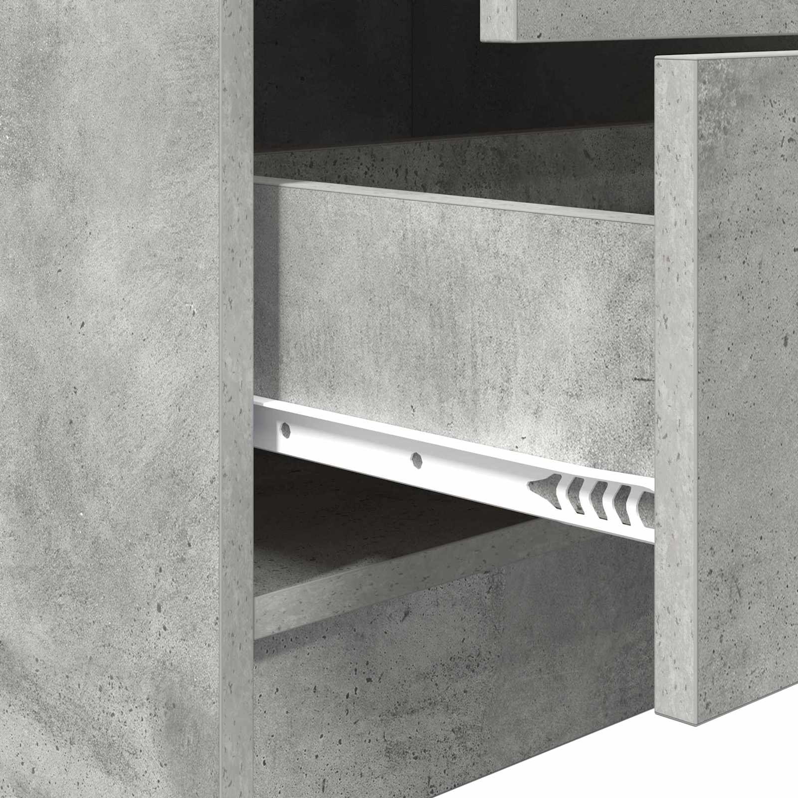 Stol s ladicama s policom s pohranom 2 pcs Betonski sivi