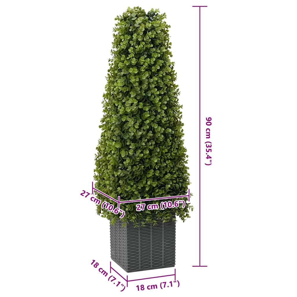 Eukaliptus trava toranj Zelena 27 x 27 x 90 cm Plastika