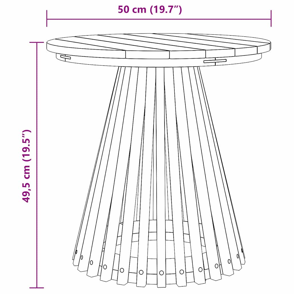 Bocni stol Smeđa 50 x 50 x 49,5 cm Čvrsto teak drvo