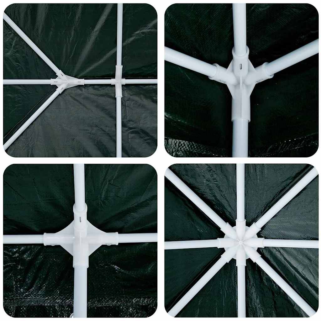 Šator za zabave Zelena 400 x 400 x 266 cm Polietilen i čelik