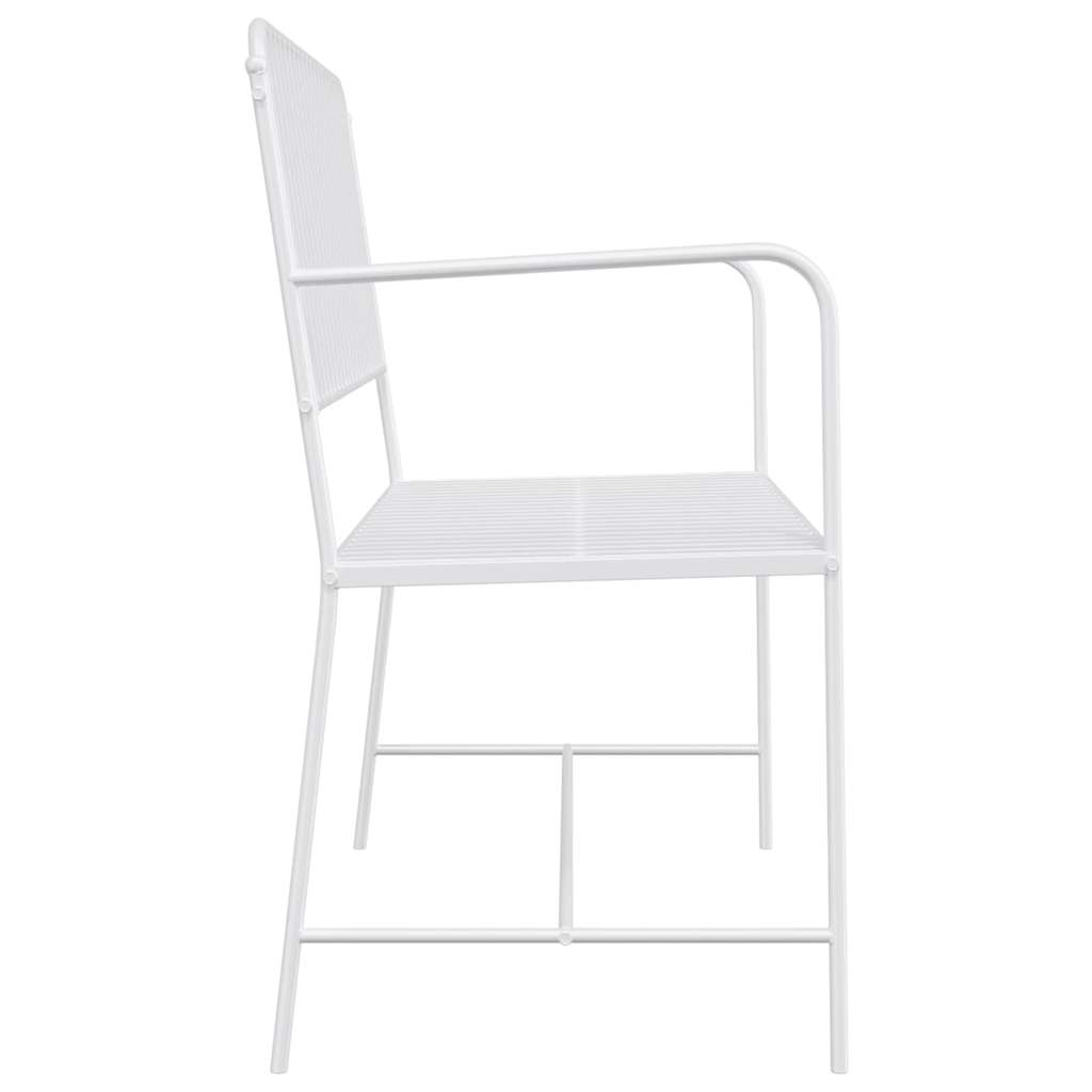 Vrtna klupa Jednostavna bijela 103,5 x 51,5 x 90 cm Čelik