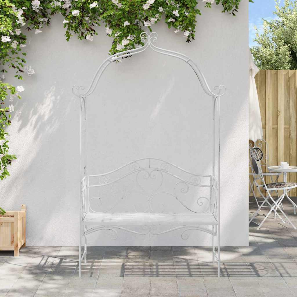 Vrtna klupa Antič White 121 x 48 x 200 cm Čelik