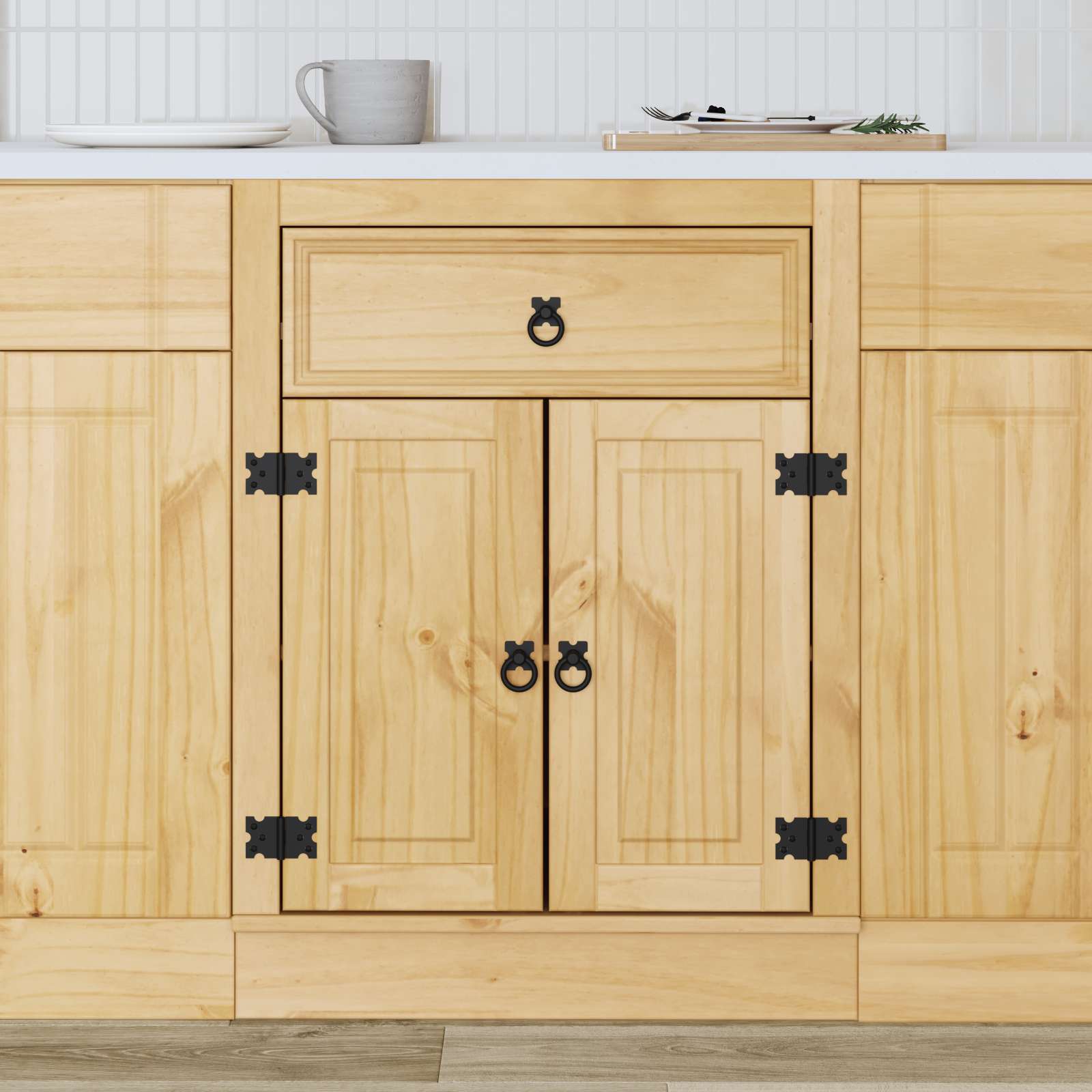 Cabinet SKI Medeno Smeđa 60 x 46 x 81,5 cm Čvrsto borovo drvo